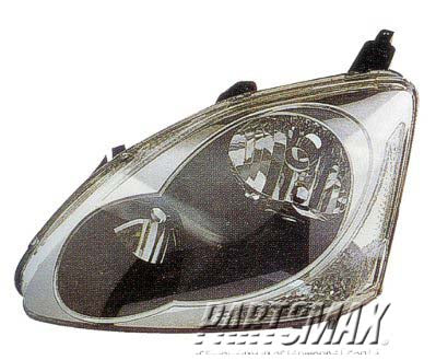 1150 | 2004-2005 HONDA CIVIC LT Headlamp assy composite 2dr hatchback; w/o bulbs or sockets | HO2502122|33151S5TA41