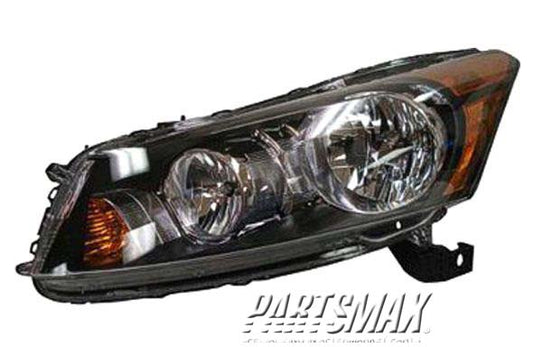 2502 | 2008-2012 HONDA ACCORD LT Headlamp assy composite 4dr sedan | HO2502130|33150TA0A01