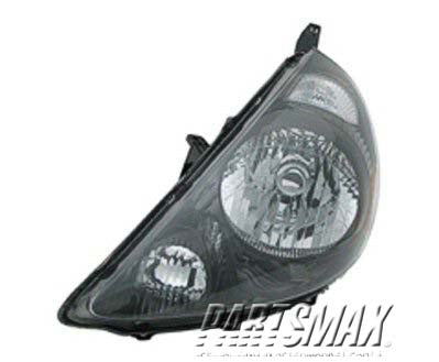 2502 | 2007-2008 HONDA FIT LT Headlamp assy composite night hawk black; code B92P | HO2502131|33151SLNA01ZC