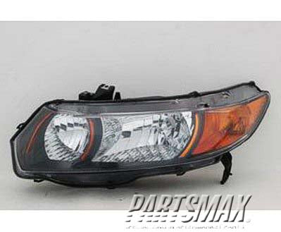 2502 | 2008-2009 HONDA CIVIC LT Headlamp assy composite Coupe; M/T; 6 Speed | HO2502133|33151SVBA11