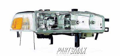 1160 | 1990-1991 HONDA ACCORD RT Headlamp assy composite includes park/marker lamp | HO2503104|33100SM4A02