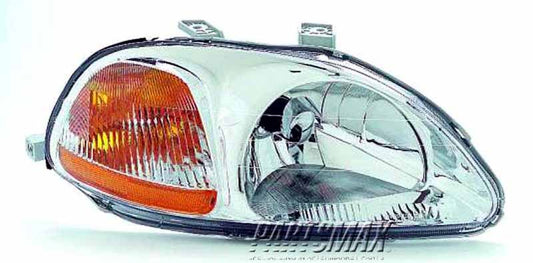 1160 | 1996-1998 HONDA CIVIC RT Headlamp assy composite Exc. SI; includes side marker lamp; w/o bulbs or sockets | HO2503110|33101S01305