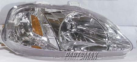 1160 | 1999-2000 HONDA CIVIC RT Headlamp assy composite includes side marker lamp | HO2503113|33101S01A02