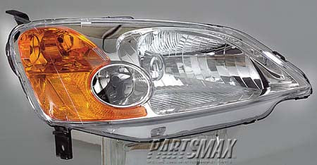 2503 | 2001-2003 HONDA CIVIC RT Headlamp assy composite 4dr sedan; includes side marker/park/signal lamps; w/o bulbs or sockets | HO2503116|33101S5AA01