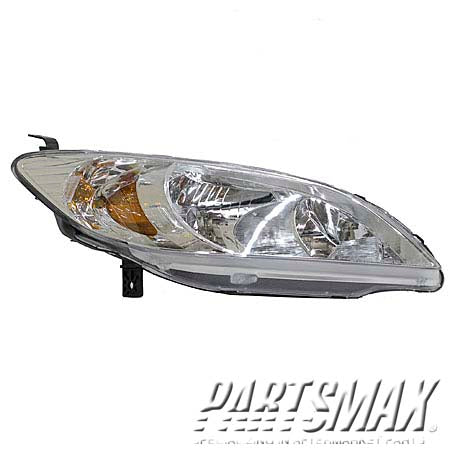 2503 | 2004-2005 HONDA CIVIC RT Headlamp assy composite HYBRID; includes side marker/park/signal lamps; w/o bulbs or sockets | HO2503121|33101S5AA51