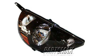 2503 | 2007-2008 HONDA FIT RT Headlamp assy composite night hawk black; code B92P | HO2503131|33101SLNA01ZC