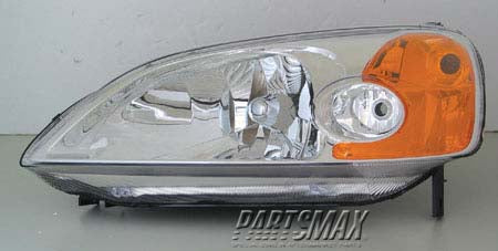 1171 | 2001-2003 HONDA CIVIC LT Headlamp lens/housing 2dr coupe | HO2518102|33151S5PA01