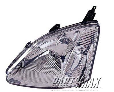 2518 | 2001-2003 HONDA CIVIC LT Headlamp lens/housing 2dr hatchback; Si | HO2518103|33151S5TC01