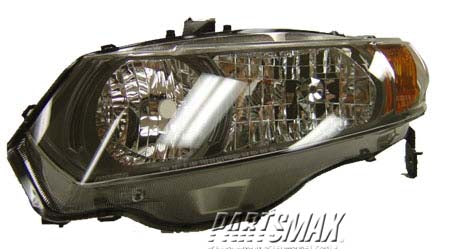 1171 | 2006-2007 HONDA CIVIC LT Headlamp lens/housing 2dr coupe | HO2518111|33151SVAA01