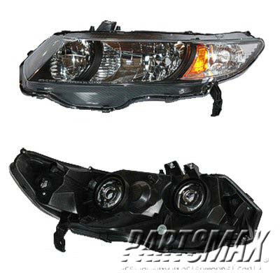 2518 | 2010-2011 HONDA CIVIC LT Headlamp lens/housing Coupe; 5 Speed Manual/Auto Trans; w/Clear Signal Lens | HO2518126|33151SVAA51