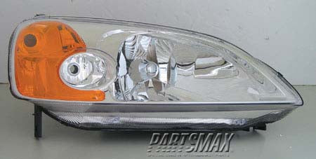 2519 | 2001-2003 HONDA CIVIC RT Headlamp lens/housing 2dr coupe | HO2519102|33101S5PA01