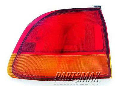 2800 | 1996-1998 HONDA CIVIC LT Taillamp assy 4dr sedan; quarter panel mounted | HO2800117|33551S04A02