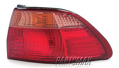 2801 | 1998-2000 HONDA ACCORD RT Taillamp assy 4dr sedan; outer | HO2801121|33501S84A01