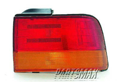 2818 | 1992-1993 HONDA ACCORD LT Taillamp lens/housing 2dr coupe/4dr sedan; body mounted | HO2818104|33551SM4A03