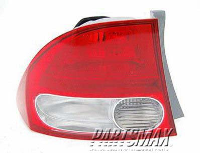 2220 | 2009-2011 HONDA CIVIC LT Taillamp lens/housing sedan | HO2818138|33551SNAA51