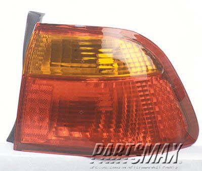 2819 | 1999-2000 HONDA CIVIC RT Taillamp lens/housing 4dr sedan; body mounted | HO2819111|33501S04A51