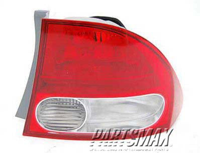 2819 | 2009-2011 HONDA CIVIC RT Taillamp lens/housing sedan | HO2819138|33501SNAA51