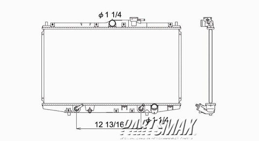 3010 | 1998-2001 HONDA ACCORD Radiator assembly w/4 cyl engine; w/manual trans; Denso design | HO3010101|19010PAAA03