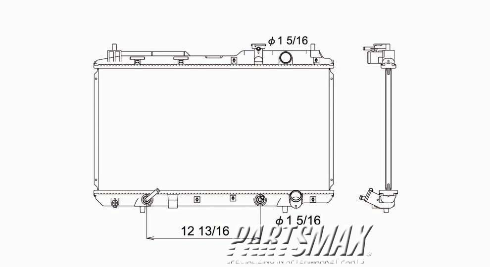 3010 | 1997-1997 HONDA CR-V Radiator assembly all | HO3010135|19010P3F902