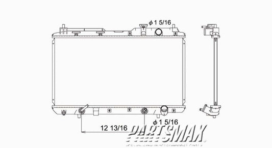 3010 | 1998-2001 HONDA CR-V Radiator assembly w/auto trans | HO3010135|19010P3F902