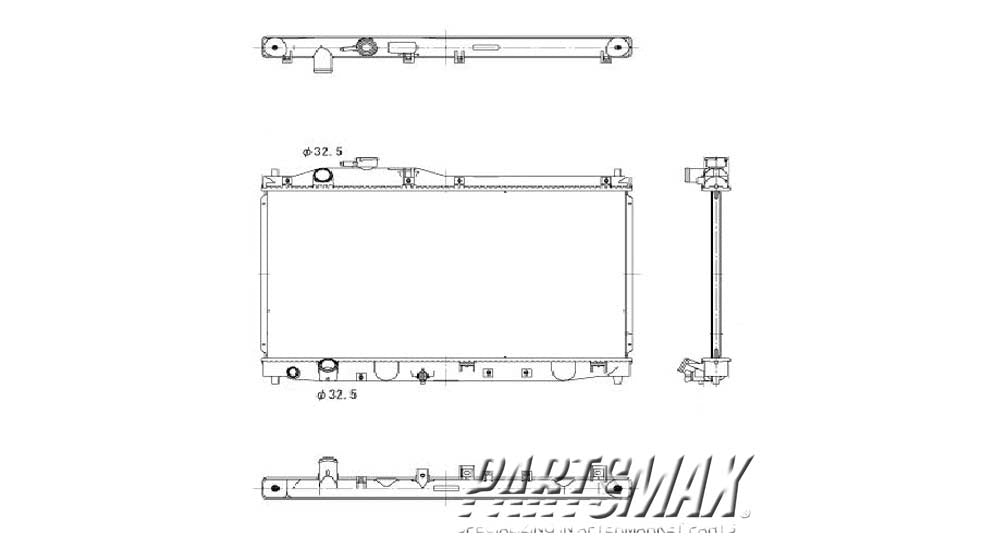3010 | 2000-2005 HONDA S2000 Radiator assembly all | HO3010152|19010PCX013