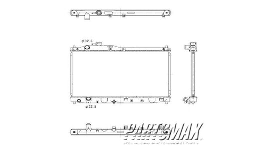 3010 | 2000-2005 HONDA S2000 Radiator assembly all | HO3010152|19010PCX013