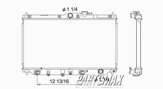 3010 | 1990-1993 HONDA ACCORD Radiator assembly w/manual trans; Toyo design | HO3010155|19010PT0004
