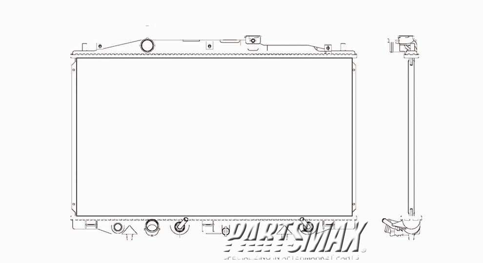 3010 | 2003-2004 HONDA ACCORD Radiator assembly 4dr sedan; w/4 cyl engine; w/auto trans; Valeo design | HO3010187|19010RAAA52