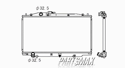 3010 | 2003-2007 HONDA ACCORD Radiator assembly 4dr sedan; w/V6 engine; w/auto trans | HO3010191|19010RCAA53