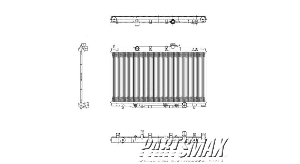 3010 | 2003-2006 HONDA ELEMENT Radiator assembly w/auto trans | HO3010193|19010PZDA51