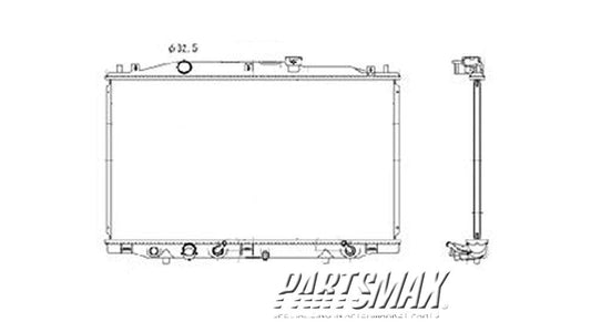 2870 | 2005-2007 HONDA ACCORD Radiator assembly 4dr sedan; w/4 cyl engine; w/auto trans; Valeo design | HO3010206|19010RAAA72