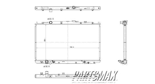 3010 | 2006-2008 HONDA PILOT Radiator assembly 3.5L V6 A/T | HO3010215|19010PVJA52