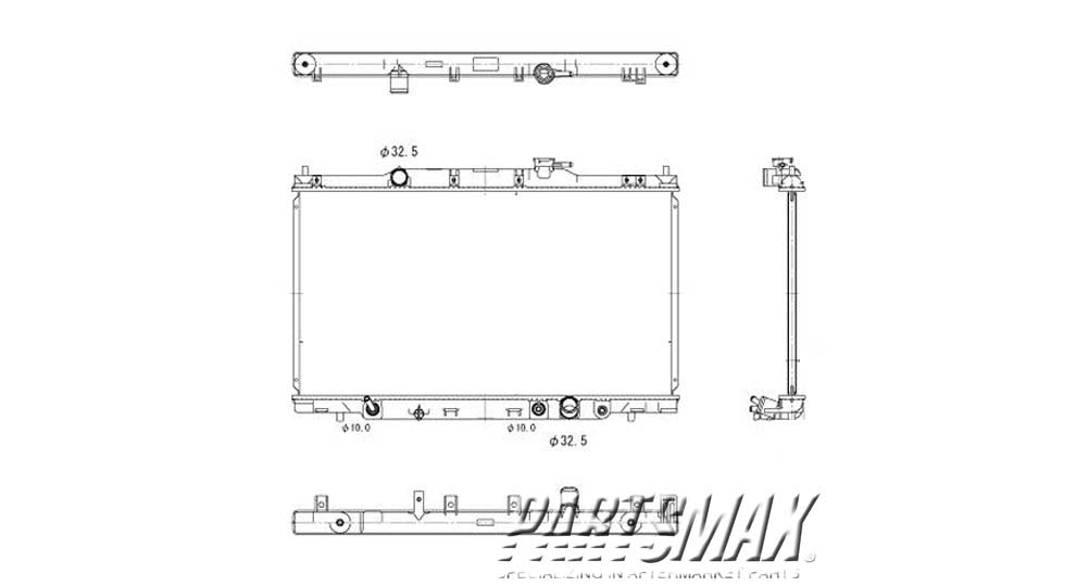 3010 | 2007-2008 HONDA ELEMENT Radiator assembly 2.4L; Auto Trans | HO3010219|19010PZDA62