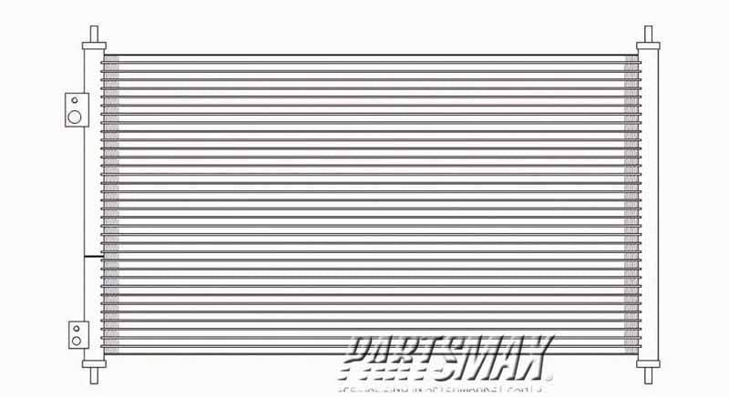 3030 | 2001-2003 HONDA CIVIC Air conditioning condenser 2dr coupe/4dr sedan | HO3030107|80110S5A003