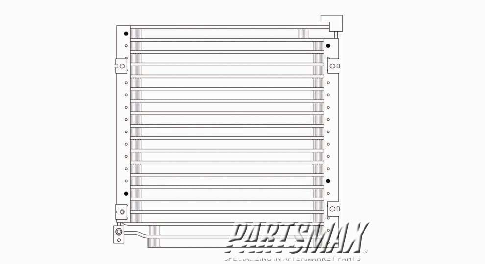 3030 | 1996-1996 HONDA CIVIC Air conditioning condenser all | HO3030108|80110S01A11