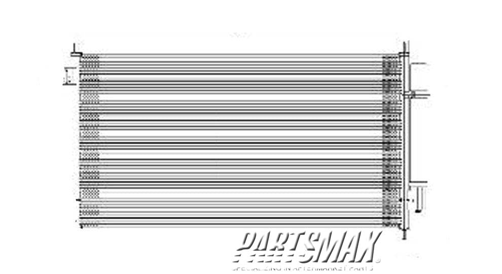 3030 | 2008-2012 HONDA ACCORD Air conditioning condenser Sedan | HO3030151|80110TA0A01