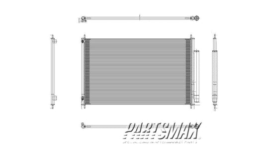 3030 | 2009-2015 HONDA PILOT Air conditioning condenser  | HO3030152|80110SZAA01