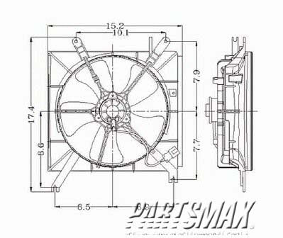 3115 | 1990-1993 HONDA ACCORD Radiator cooling fan assy includes motor/blade/shroud; 4dr sedan/4dr wagon; w/auto trans; Denso brand | HO3115105|HO3115105