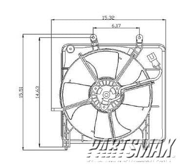 3115 | 2007-2008 HONDA FIT Radiator cooling fan assy blade/motor/shroud | HO3115133|HO3115133