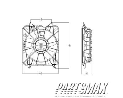 2880 | 2006-2011 HONDA CIVIC Radiator cooling fan assy HYBRID; Motor/Blade/Shroud Assy; see notes | HO3115143|19030RMXA51-PFM