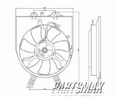 3117 | 2005-2010 HONDA ODYSSEY Radiator fan/motor assembly fan/motor/shroud | HO3117101|38616RGLA01-PFM