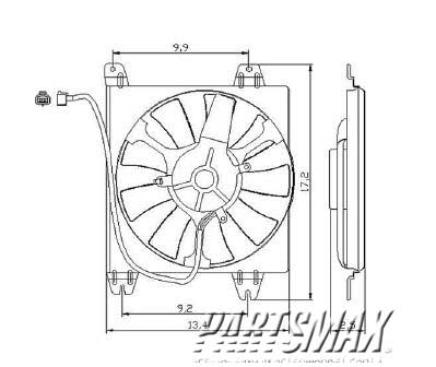 3120 | 2007-2009 HONDA CR-V Condenser fan/motor assembly Motor/Blade/Shroud Assy; see notes | HO3120102|38616RZAA01-PFM