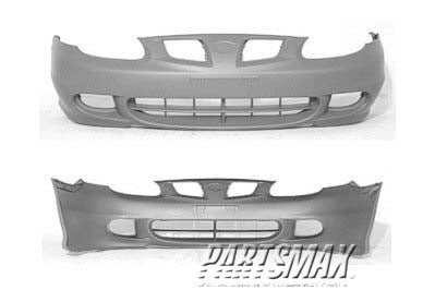 1000 | 1999-2000 HYUNDAI ELANTRA Front bumper cover GLS; prime | HY1000127|8651029500PACK