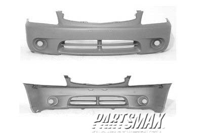 1000 | 2000-2002 HYUNDAI ACCENT Front bumper cover 2dr hatchback; w/o fog lamps; prime | HY1000131|8651025200