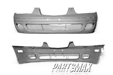 1000 | 2001-2003 HYUNDAI ELANTRA Front bumper cover 4dr hatchback; prime | HY1000138|865102D100PACK