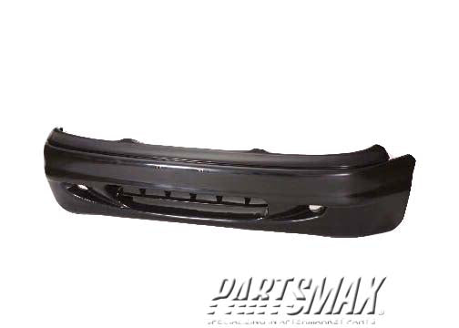 1000 | 1995-1997 HYUNDAI ACCENT Front bumper cover 4dr sedan; matte black | HY1000140|HY1000140