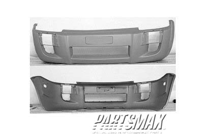 1000 | 2005-2006 HYUNDAI TUCSON Front bumper cover w/2.7L engine; charcoal | HY1000157|865112E050