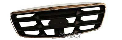 1200 | 2001-2003 HYUNDAI ELANTRA Grille assy H/B; bright | HY1200137|863502D220