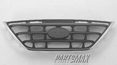 860 | 2004-2006 HYUNDAI ELANTRA Grille assy GLS; w/o Fog Lamps; Black/Chrome | HY1200140|863602D500