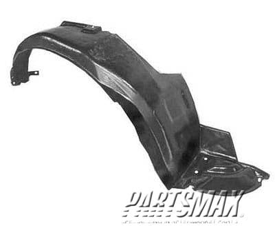 1250 | 1998-1999 HYUNDAI ACCENT LT Front fender splash shield 4dr sedan; fender liner | HY1250101|8681122300